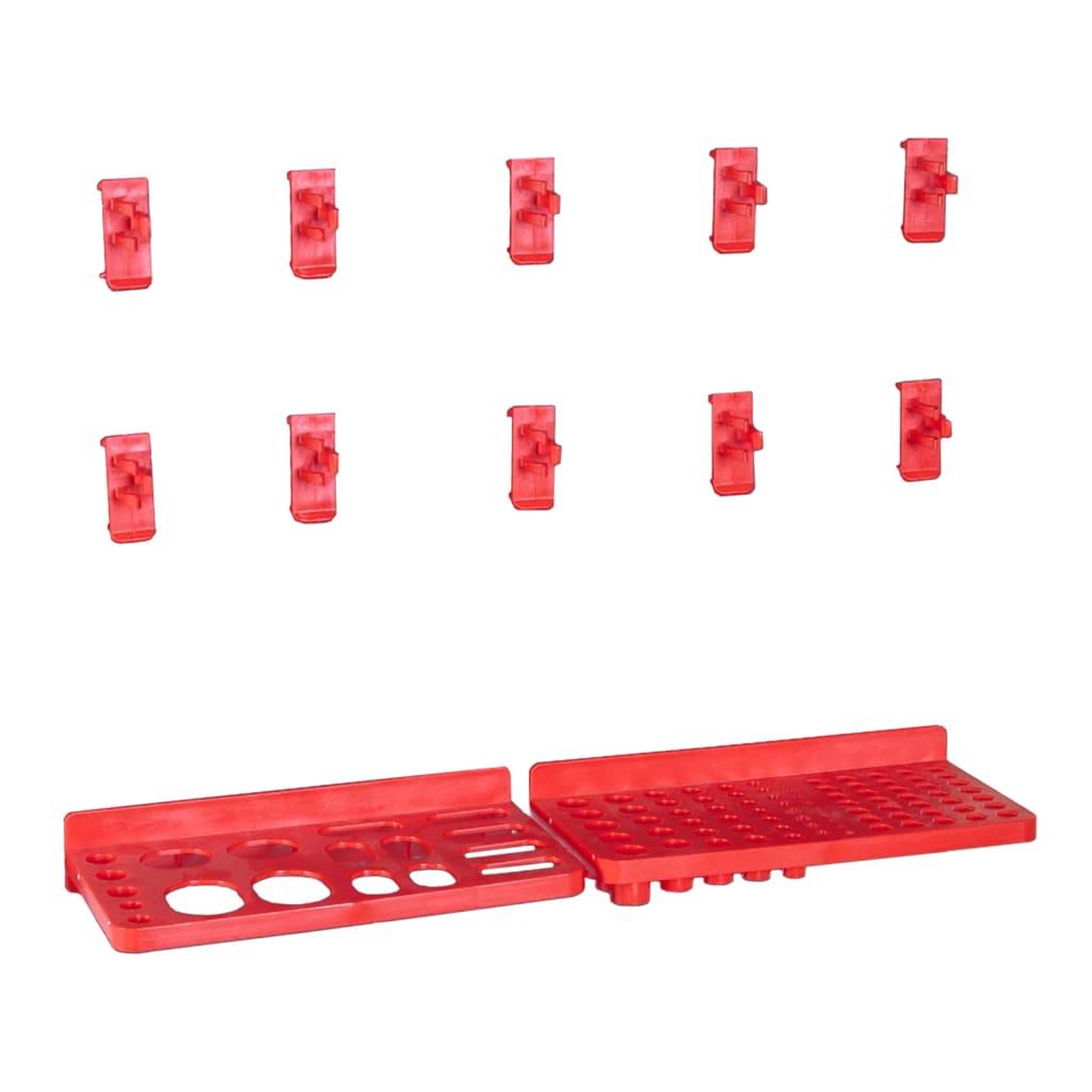 Voir la diapositive 5 : VIDAXL Kit de bacs de stockage et panneaux muraux 39 pcs Rouge et noir