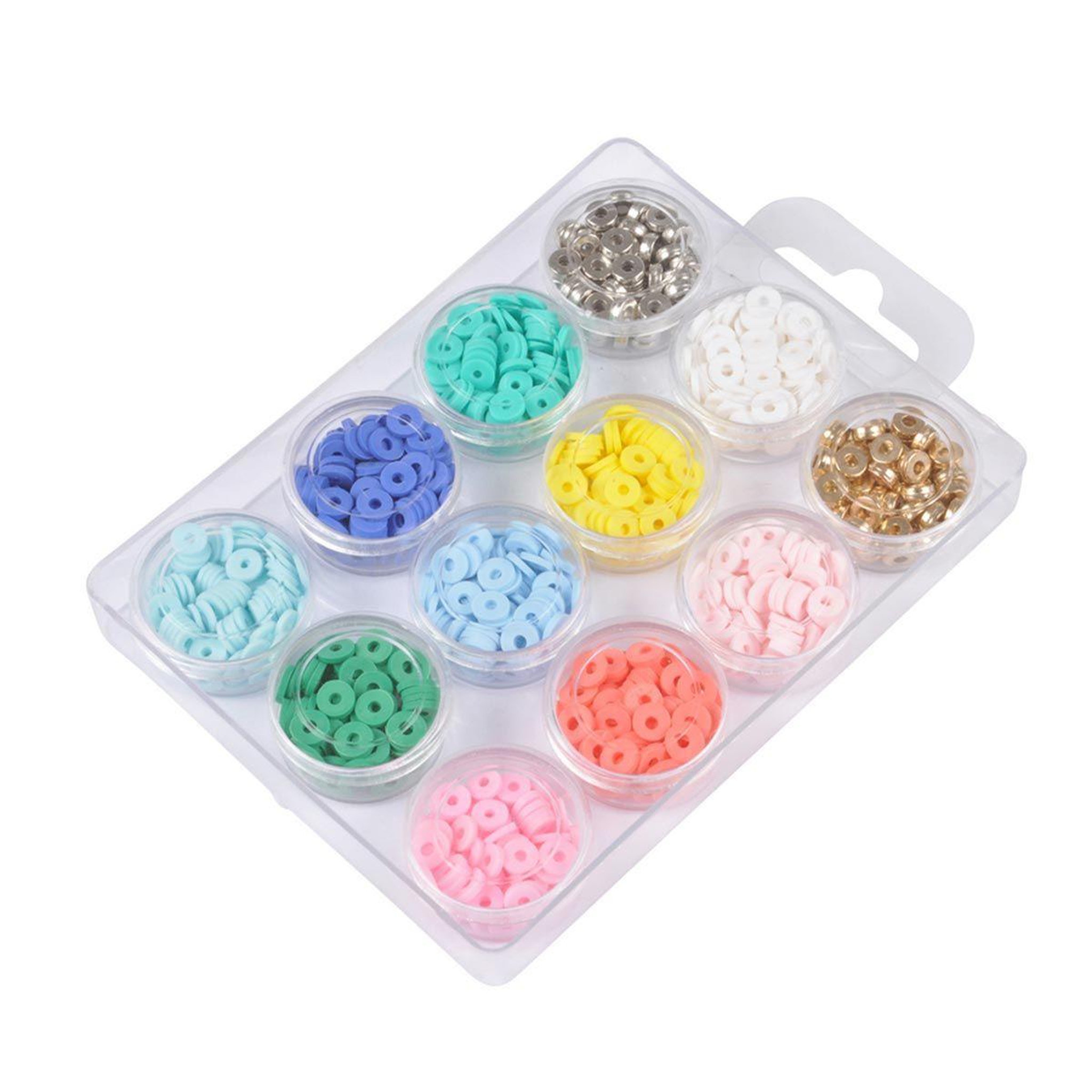 HOMEA Boîte de 1020 Perles  Heishi  0,6cm Multicolore