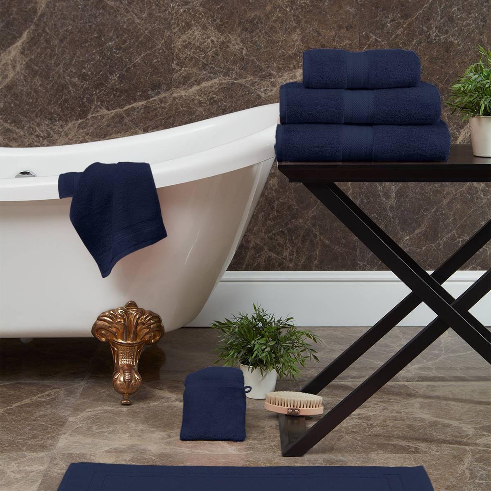 Voir la diapositive 3 : Sensei Maison Tapis de bain 900 g/m² LUXURY - 50x80 cm