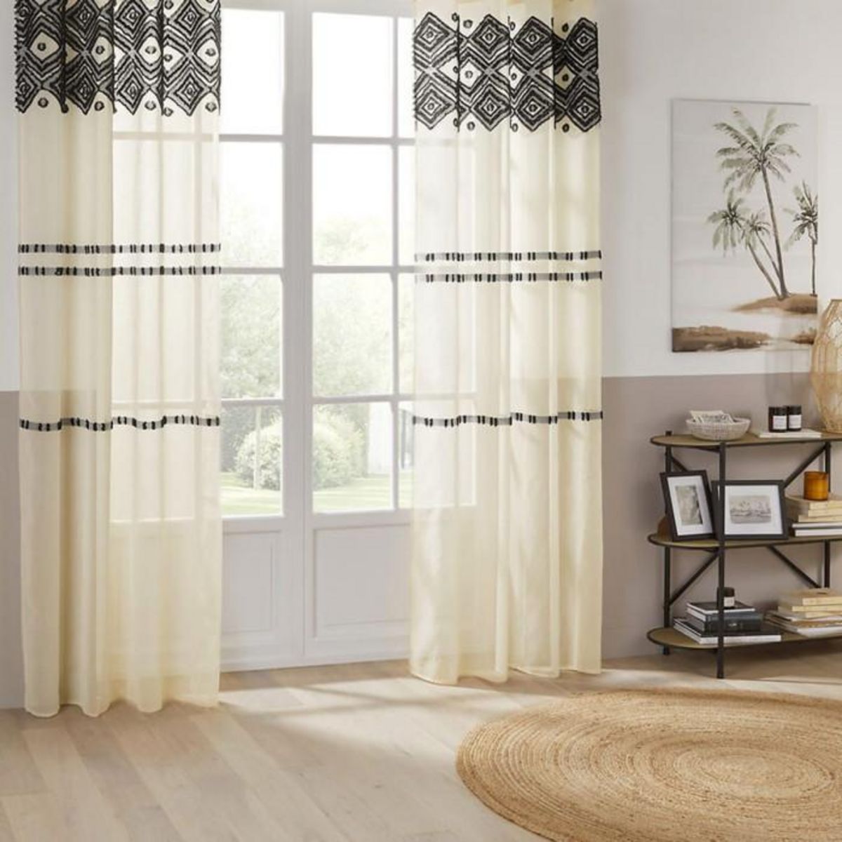 ATMOSPHERA Rideau Voilage à Œillets  Sama  140x240cm Lin