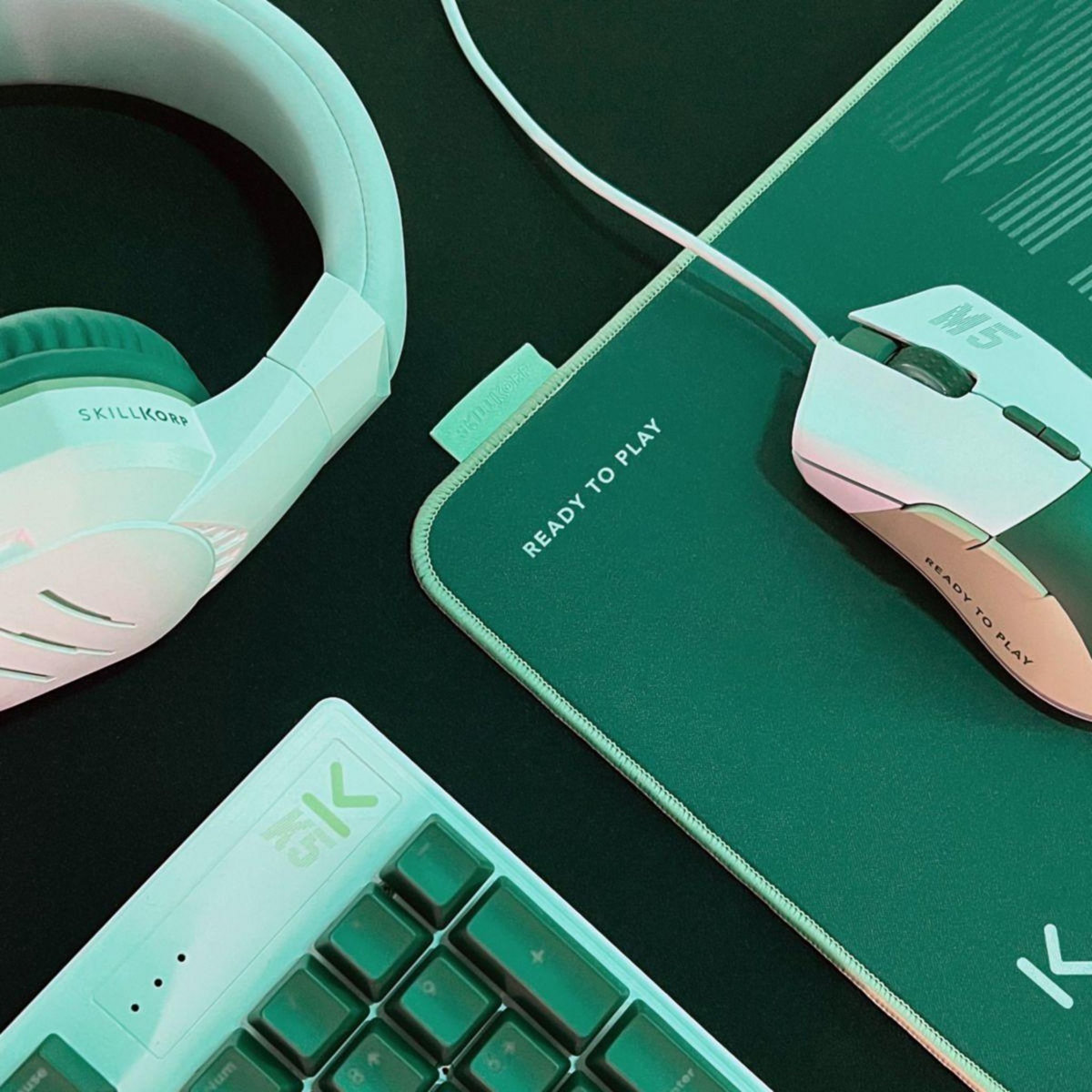 SKILLKORP Souris Gamer Filaire M5 VERTE Access