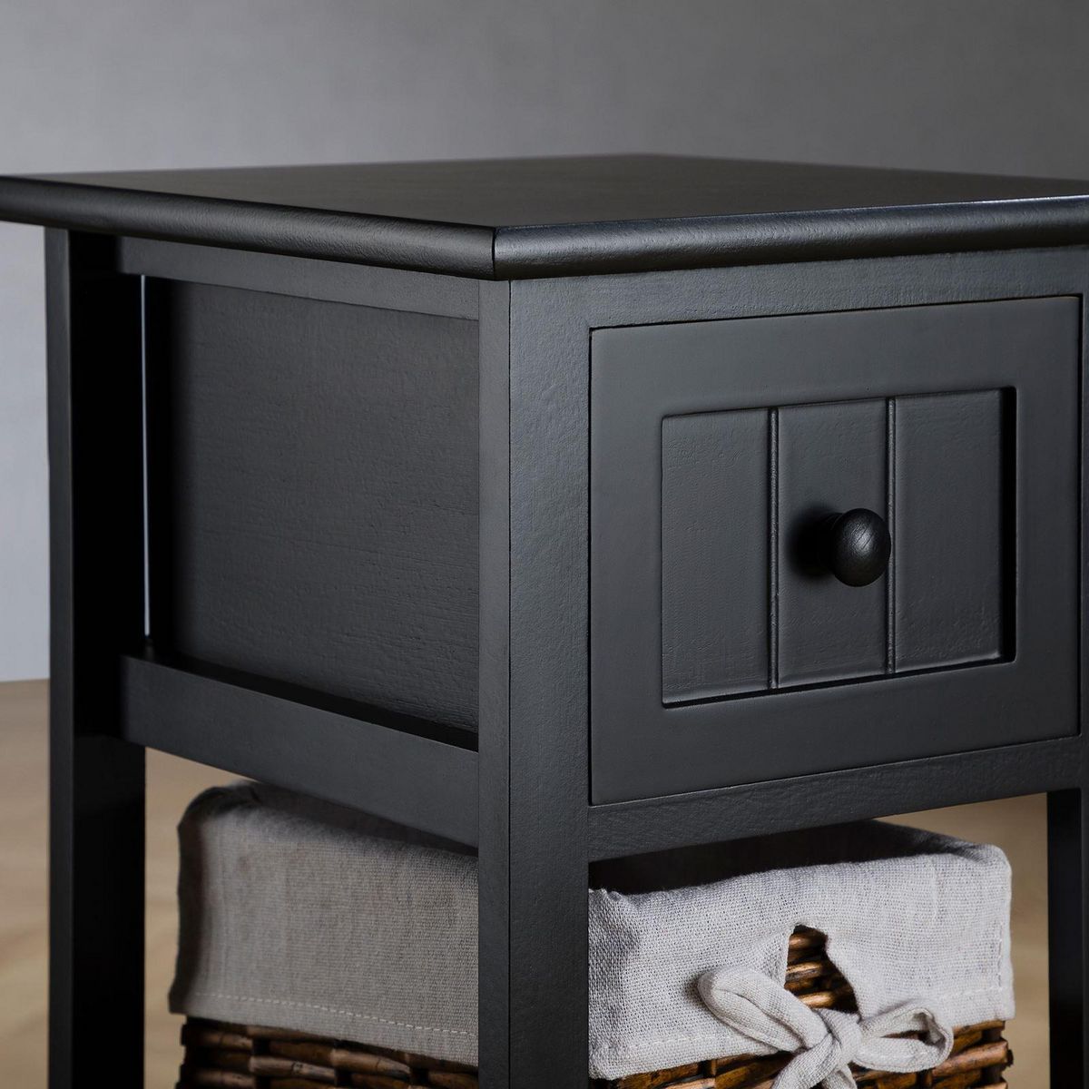 IDIMEX Table de chevet TALASI avec 1 tiroir et 2 paniers - En bois