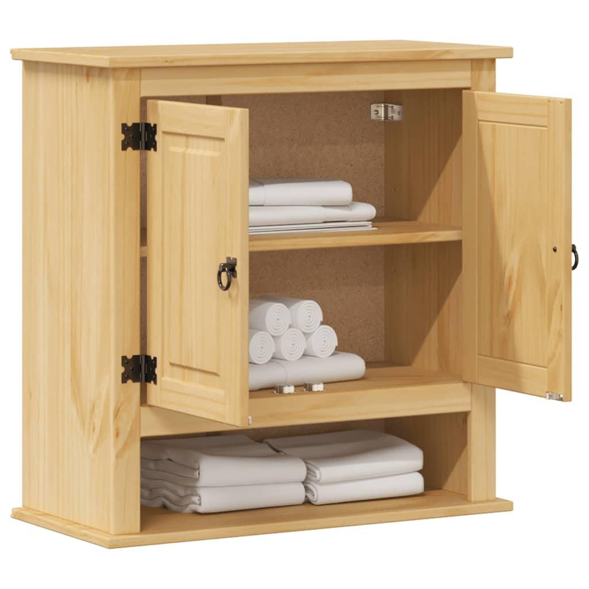 Voir la diapositive 3 : VIDAXL Armoire murale de salle de bain  bois de pin massif