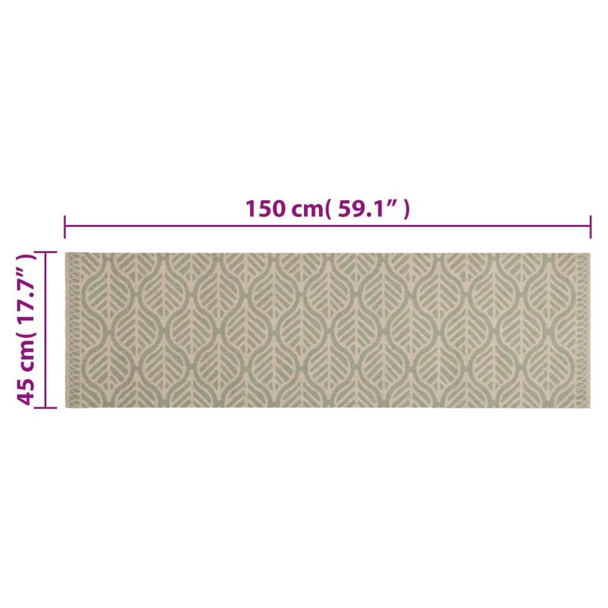Voir la diapositive 6 : VIDAXL Tapis de cuisine lavable impression feuilles 45x150 cm velours