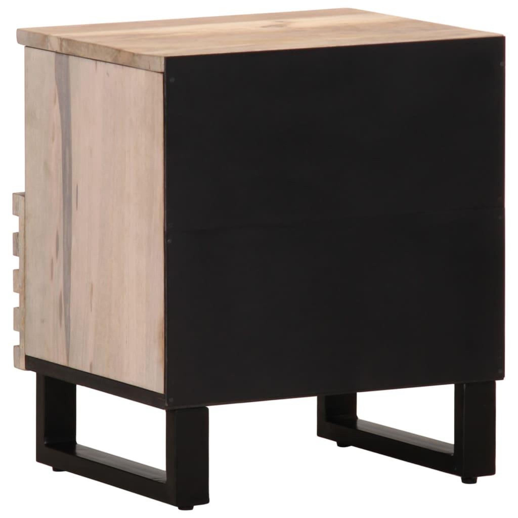 Voir la diapositive 5 : VIDAXL Table de chevet 40x34x46 cm bois de manguier massif blanchi