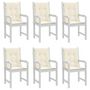 Voir la diapositive 4 : VIDAXL Coussins de chaise de jardin a dossier bas lot de 6 creme