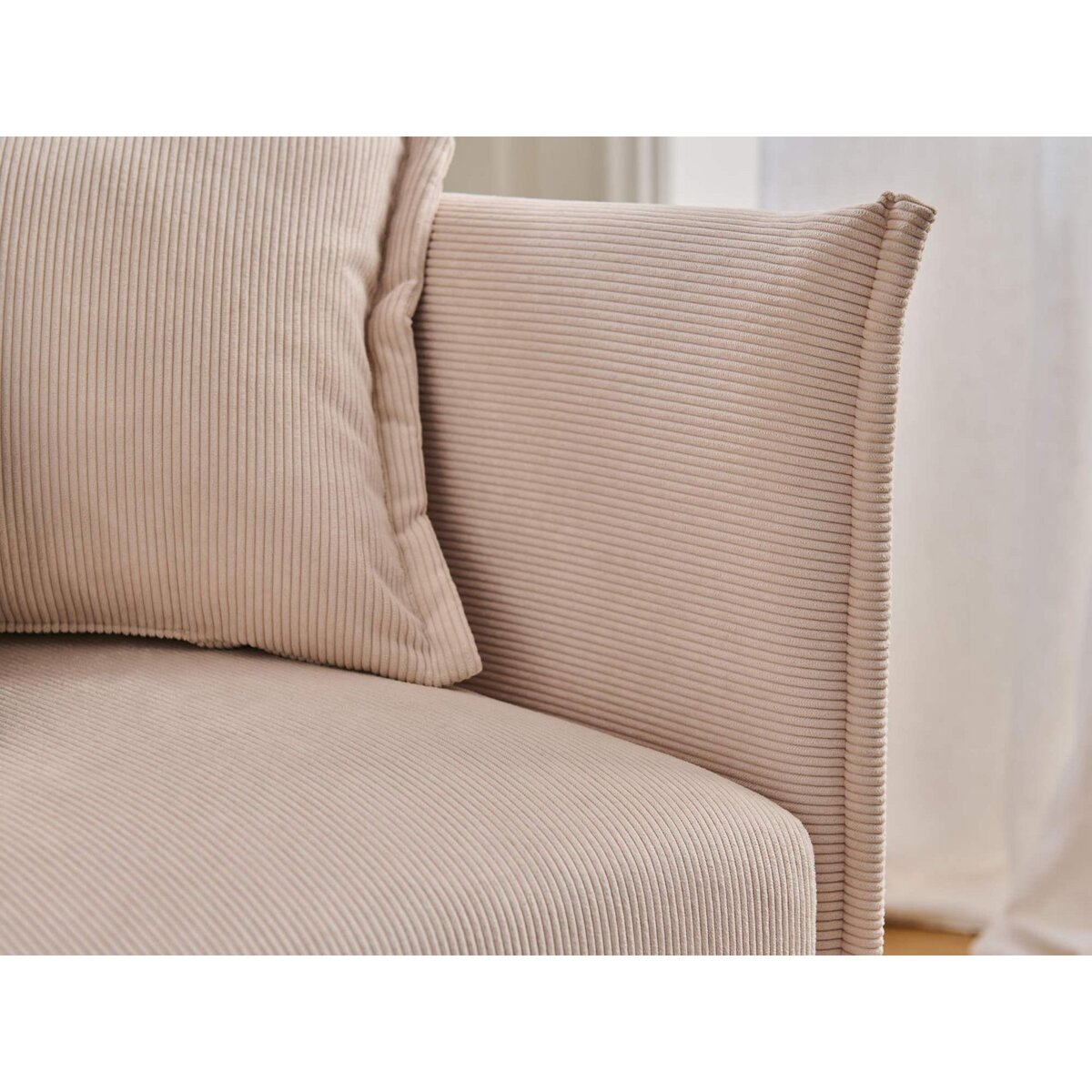 LISA DESIGN Valentina - canapé 3 places convertible - avec coffre - en velours côtelé - style contemporain