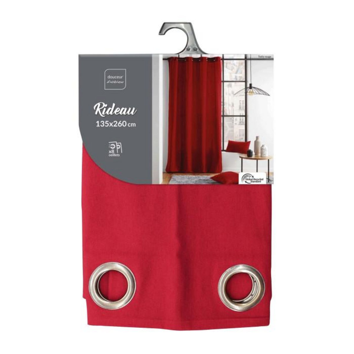 Paris Prix Rideau à Œillets  Twily  135x260cm Rouge