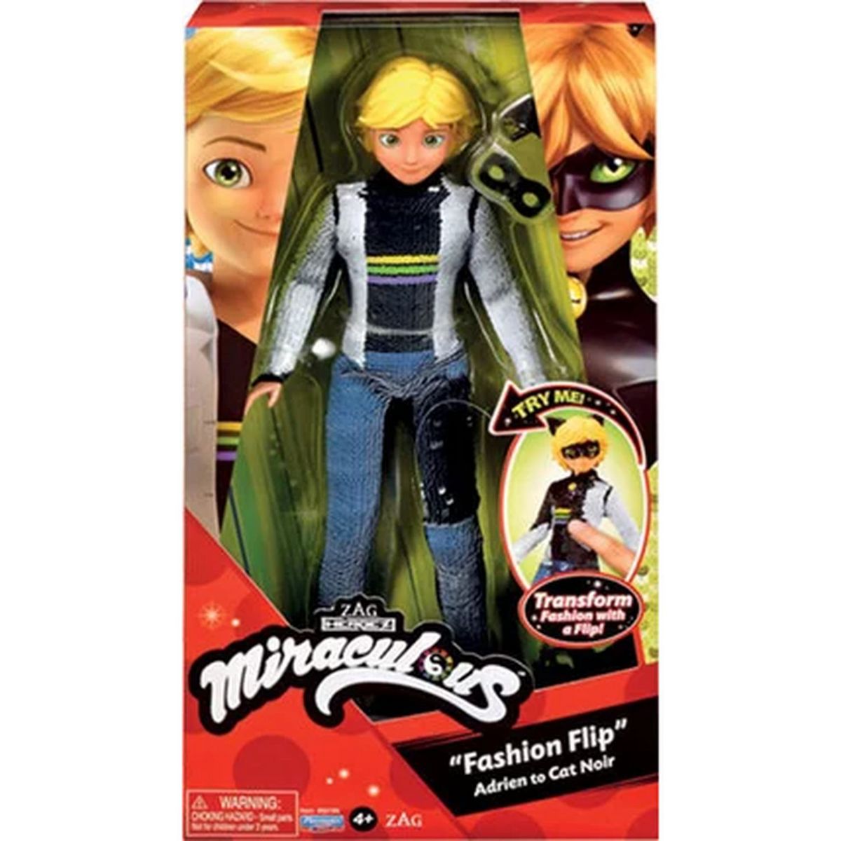BANDAI Poupée à sequins Adrien 26 cm - Miraculous