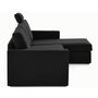 Voir la diapositive 6 : BEST MOBILIER Barrie - canapé d'angle réversible 4 places avec têtière amovible en tissu