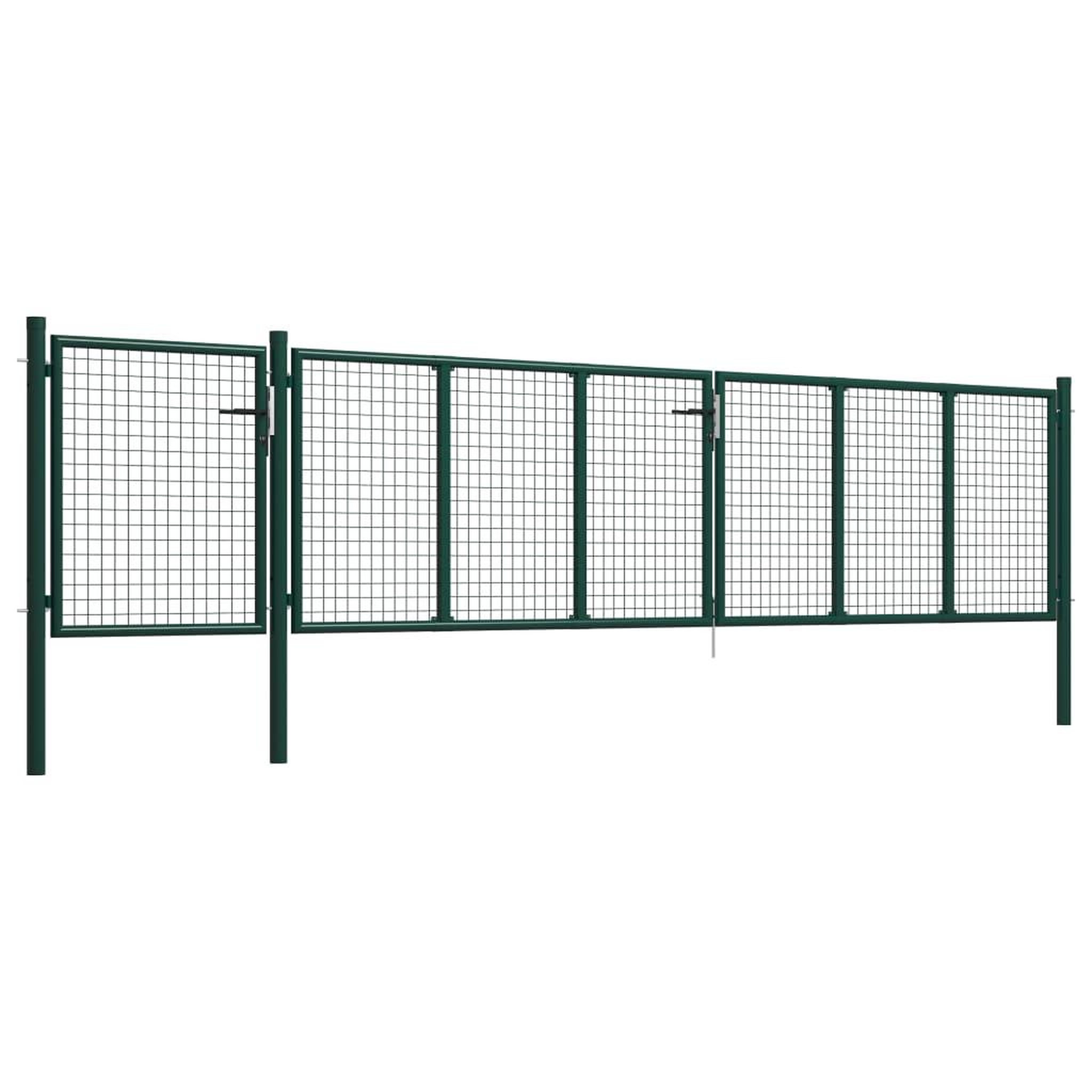 Voir la diapositive 2 : VIDAXL Portail de jardin Acier 500 x 100 cm Vert