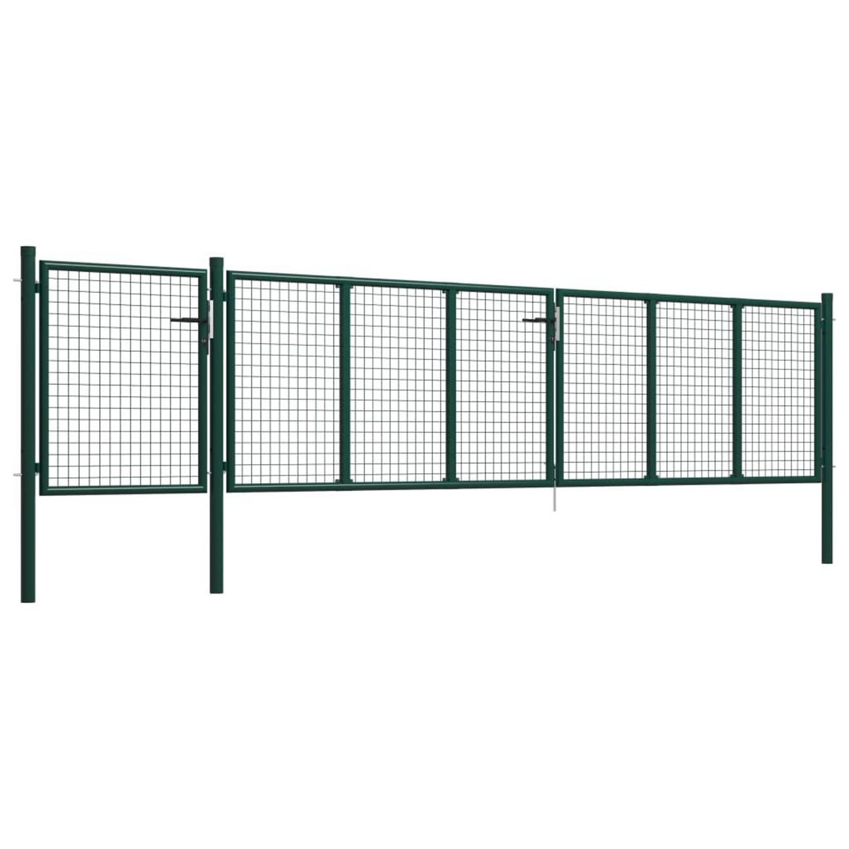 VIDAXL Portail de jardin Acier 500 x 100 cm Vert