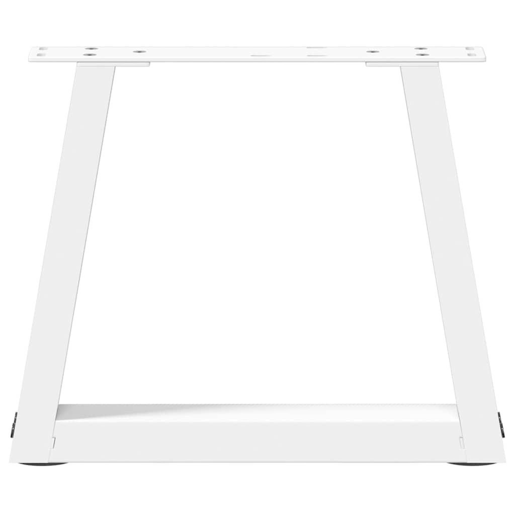 Voir la diapositive 5 : VIDAXL Pieds de table a manger forme V 2pcs blanc 40x(30-31,3)cm acier