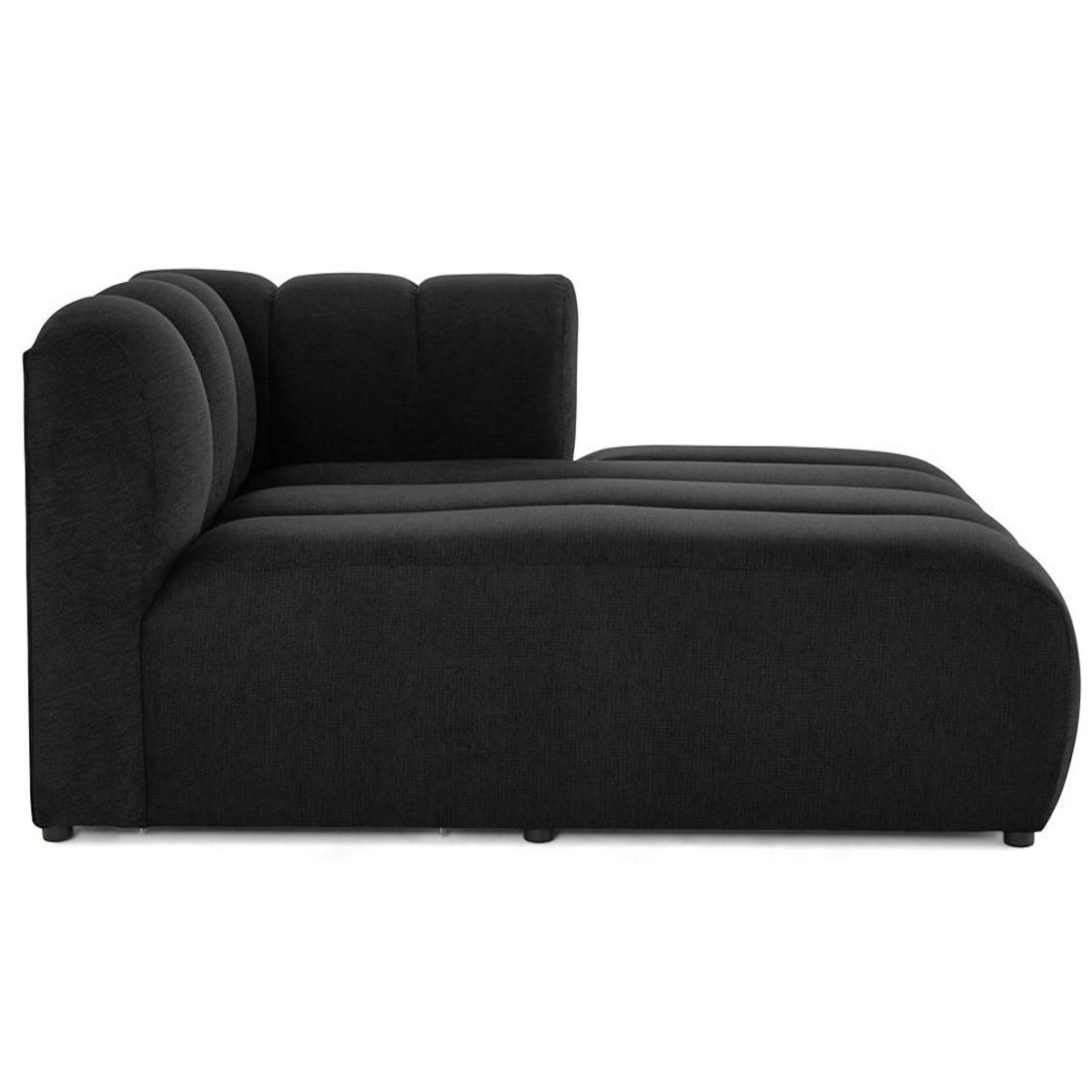 LISA DESIGN Debbie - module d'assise méridienne droit en tissu texturé