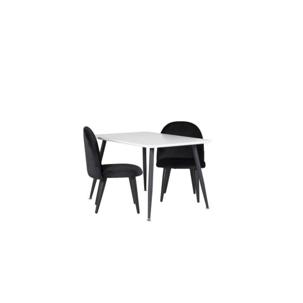 Paris Prix Table Enfant & 2 Chaises  Polar  80cm Blanc & Noir