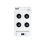 CENTRALE BRICO Lot de 4 boutons de meuble Rond zamak peint H.24 x l.25 x P.25 mm