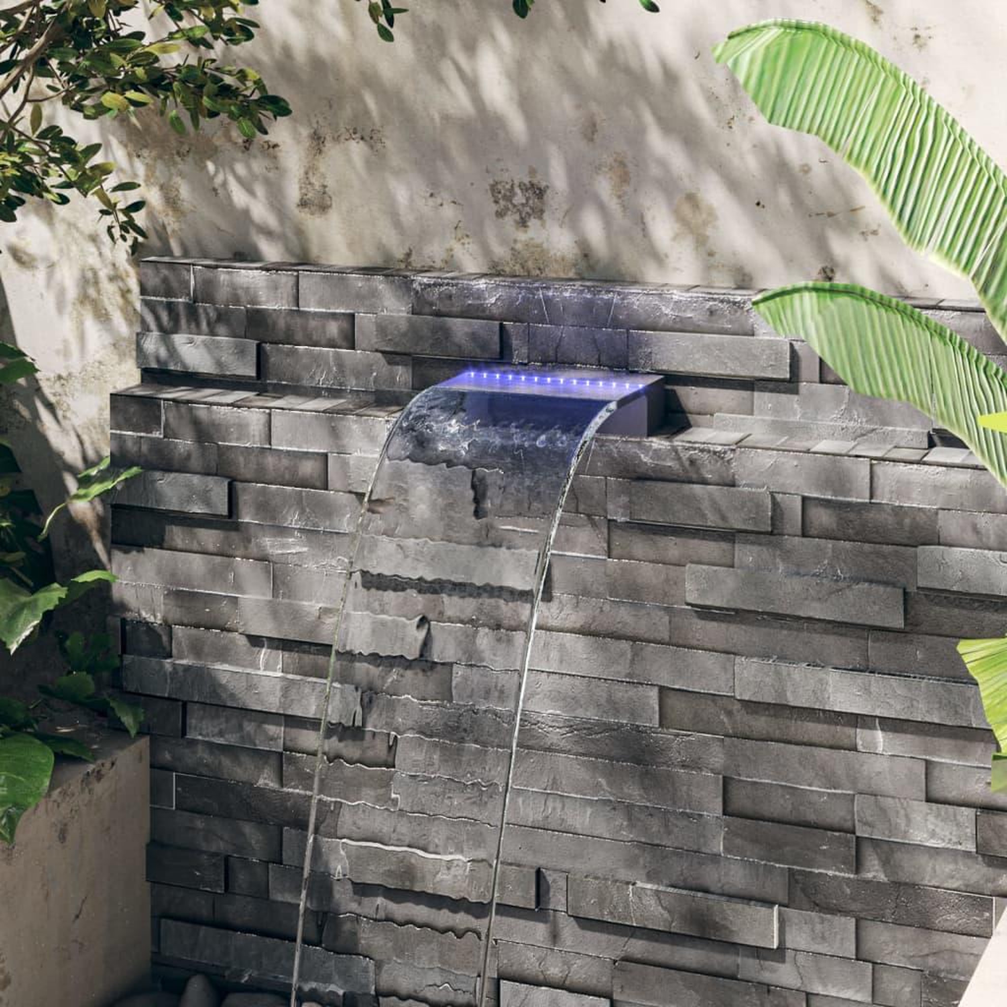 Voir la diapositive 5 : VIDAXL Deversoir pour cascade avec LED RVB Acrylique 30 cm