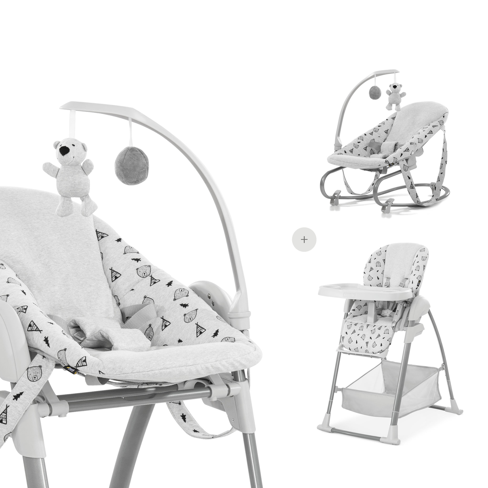 Voir la diapositive 1 : HAUCK Chaise haute Sit N Relax 3 en 1