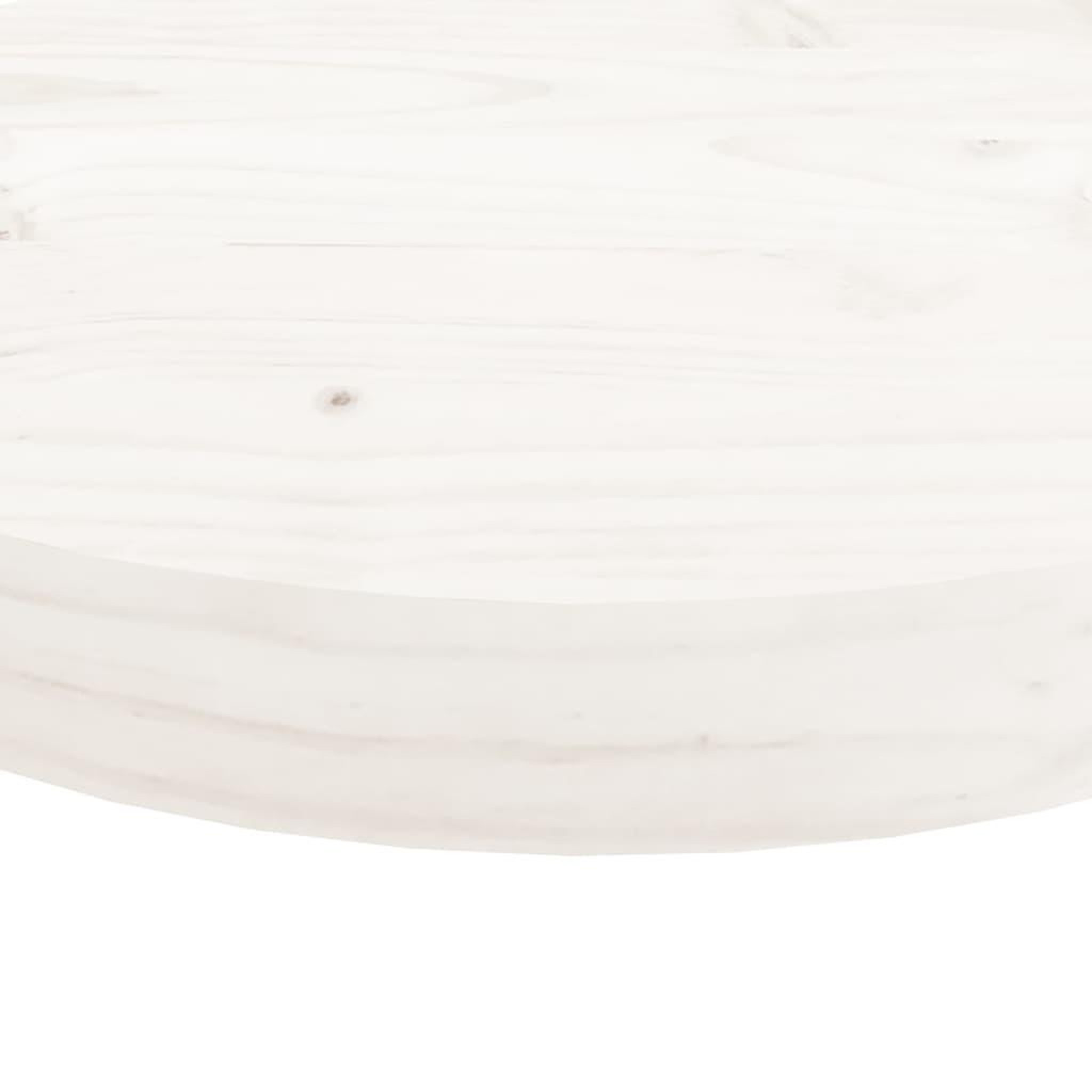 Voir la diapositive 5 : VIDAXL Dessus de table rond blanc Ø70x3 cm bois de pin massif