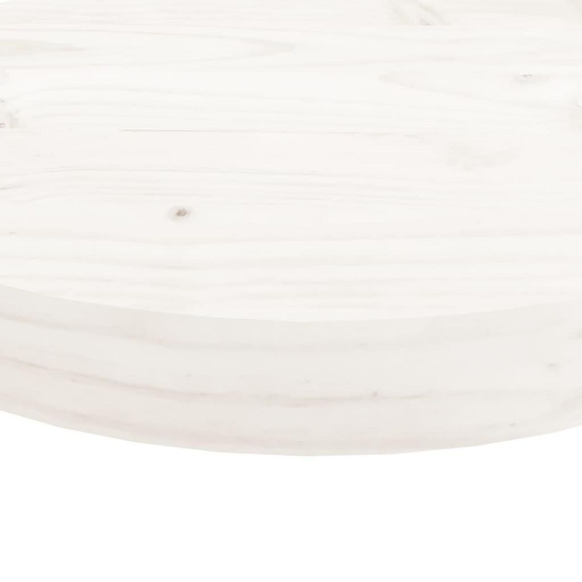 VIDAXL Dessus de table rond blanc Ø70x3 cm bois de pin massif