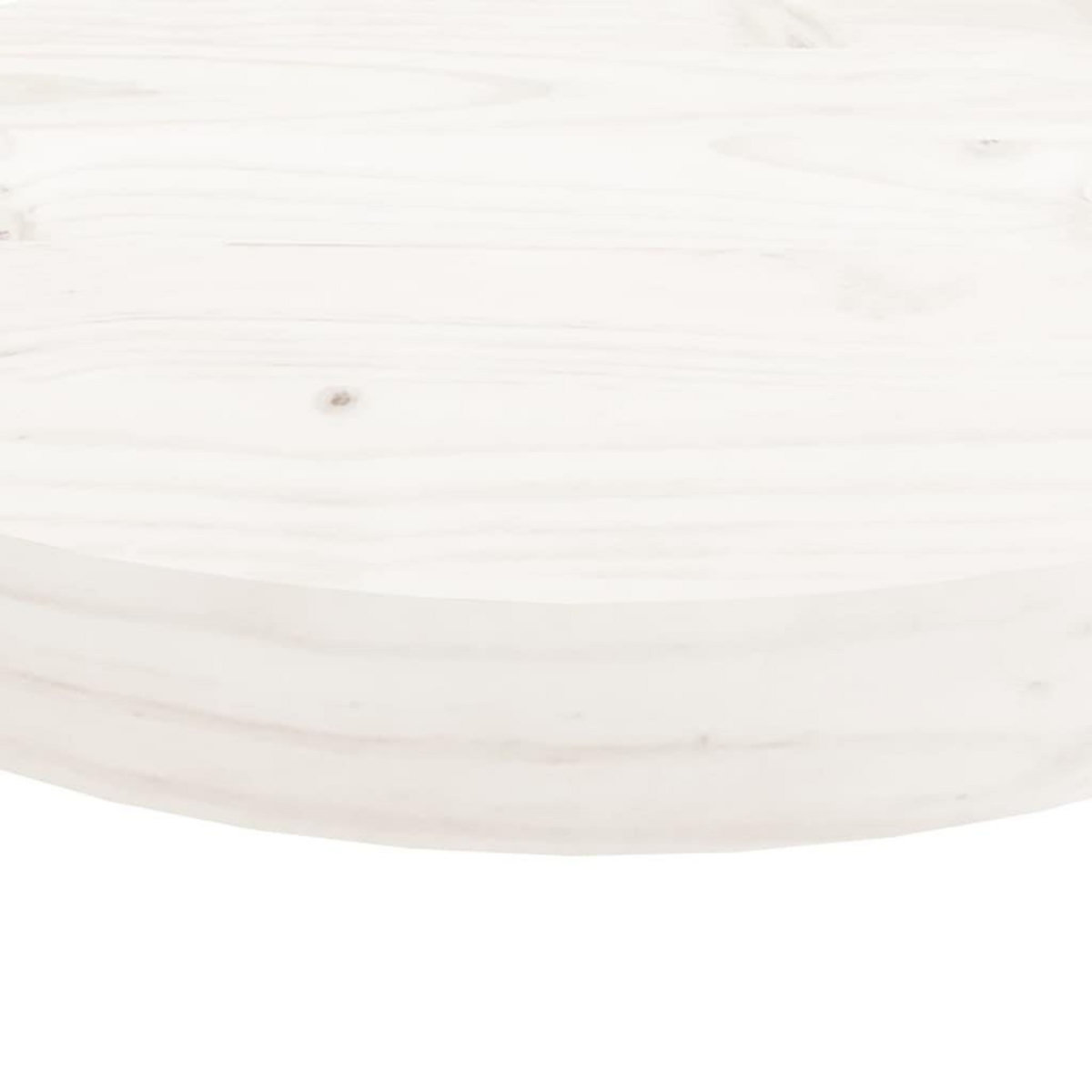 VIDAXL Dessus de table rond blanc Ø70x3 cm bois de pin massif