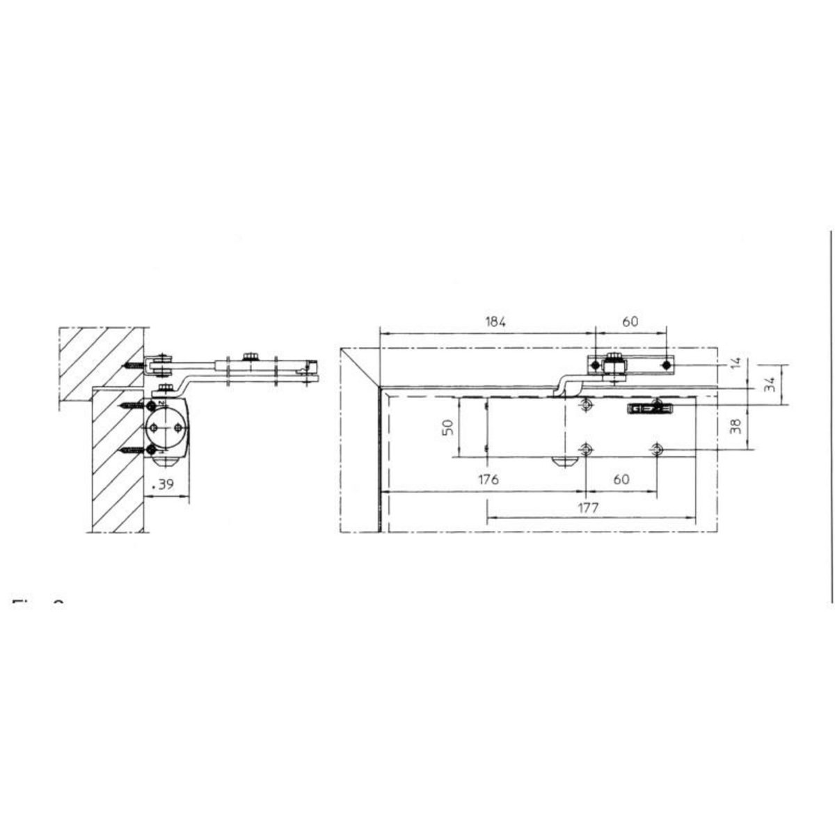 GEZE France Ferme porte série TS 1500 sans bras finition noir GEZE 119 575