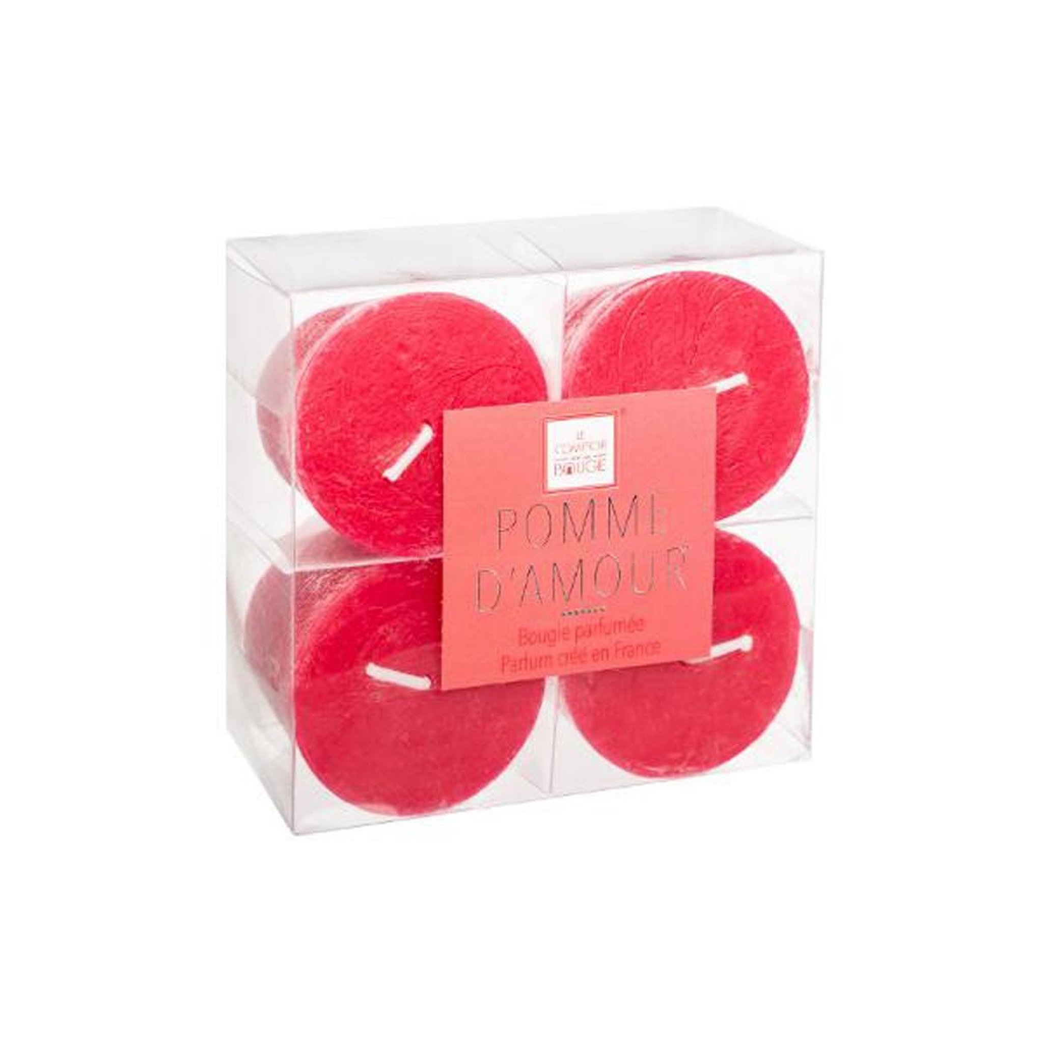 Voir la diapositive 1 : COMPTOIR DE LA BOUGIE Lot de 4 bougies votives parfumées  elea  48g pomme d'amour