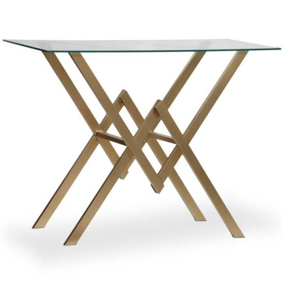 Paris Prix Console Design en Verre  Pixoma  106cm Or