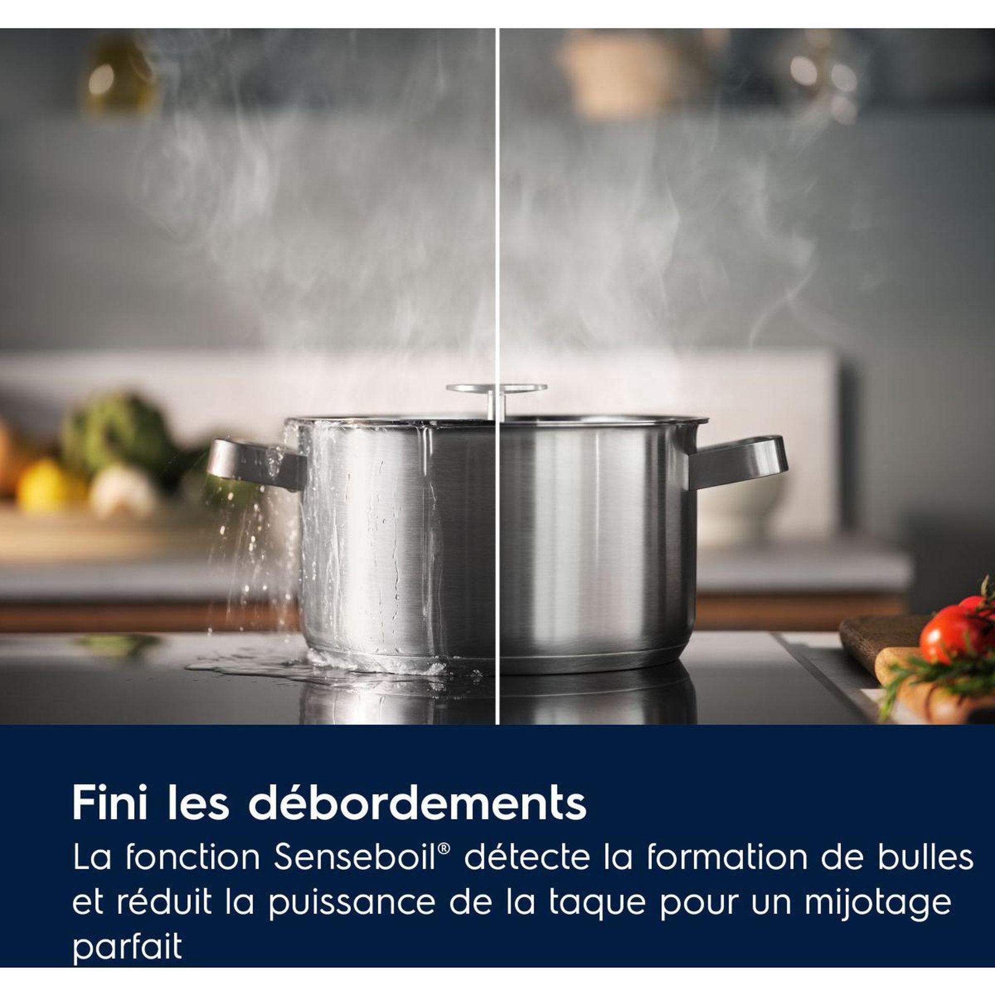 Voir la diapositive 3 : ELECTROLUX Plaque induction EIS62453 - Anti-débordement SenseBoil 4 foyers