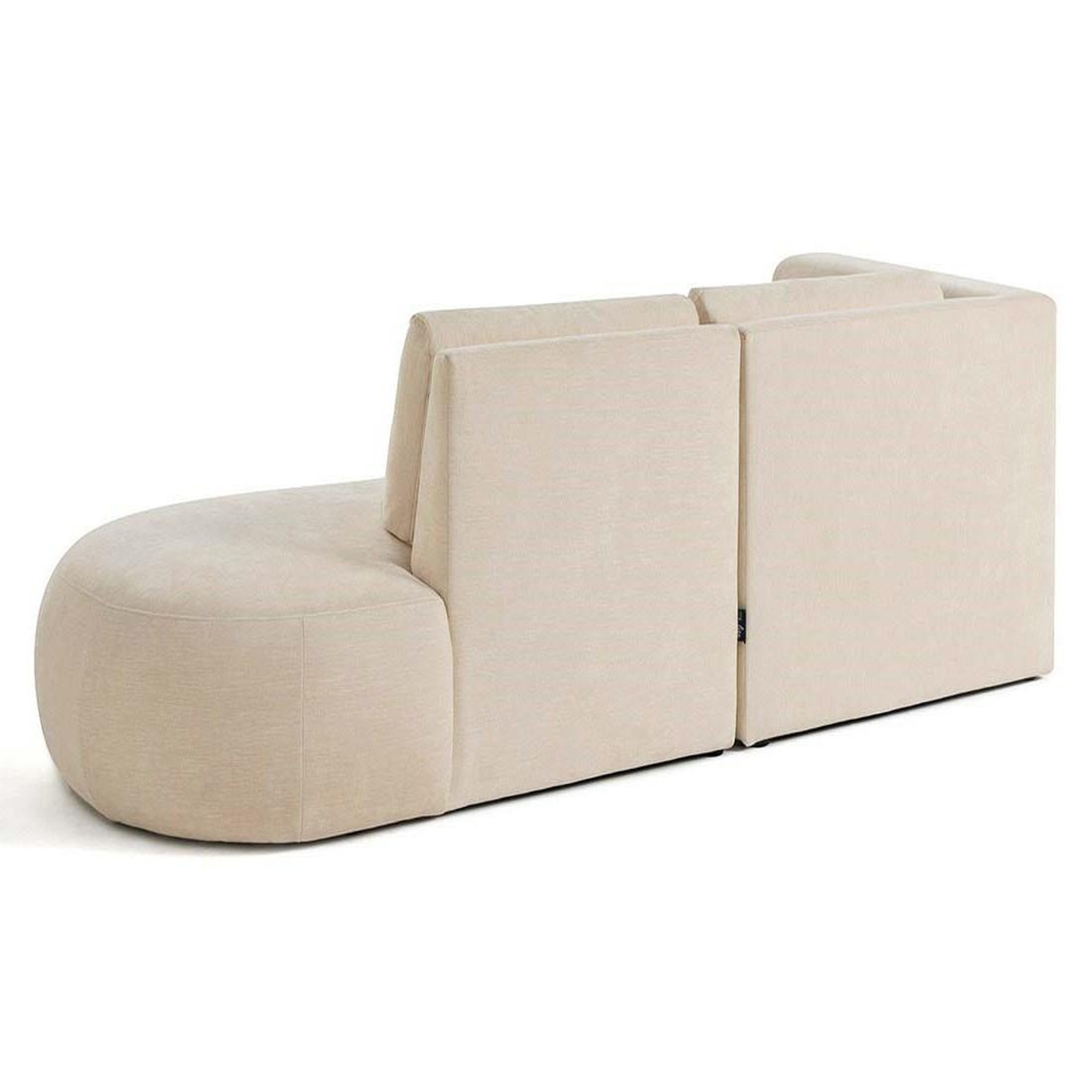 Voir la diapositive 6 : LISA DESIGN Santorini - canapé modulable d'angle gauche + pouf - 4 places - en tissu texturé