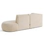Voir la diapositive 6 : LISA DESIGN Santorini - canapé modulable d'angle gauche + pouf - 4 places - en tissu texturé