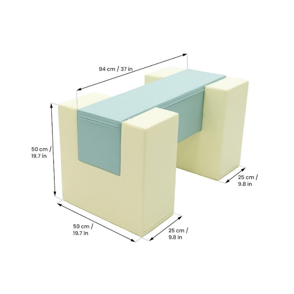 IGLU Pont d'équilibre en mousse pastels clairs