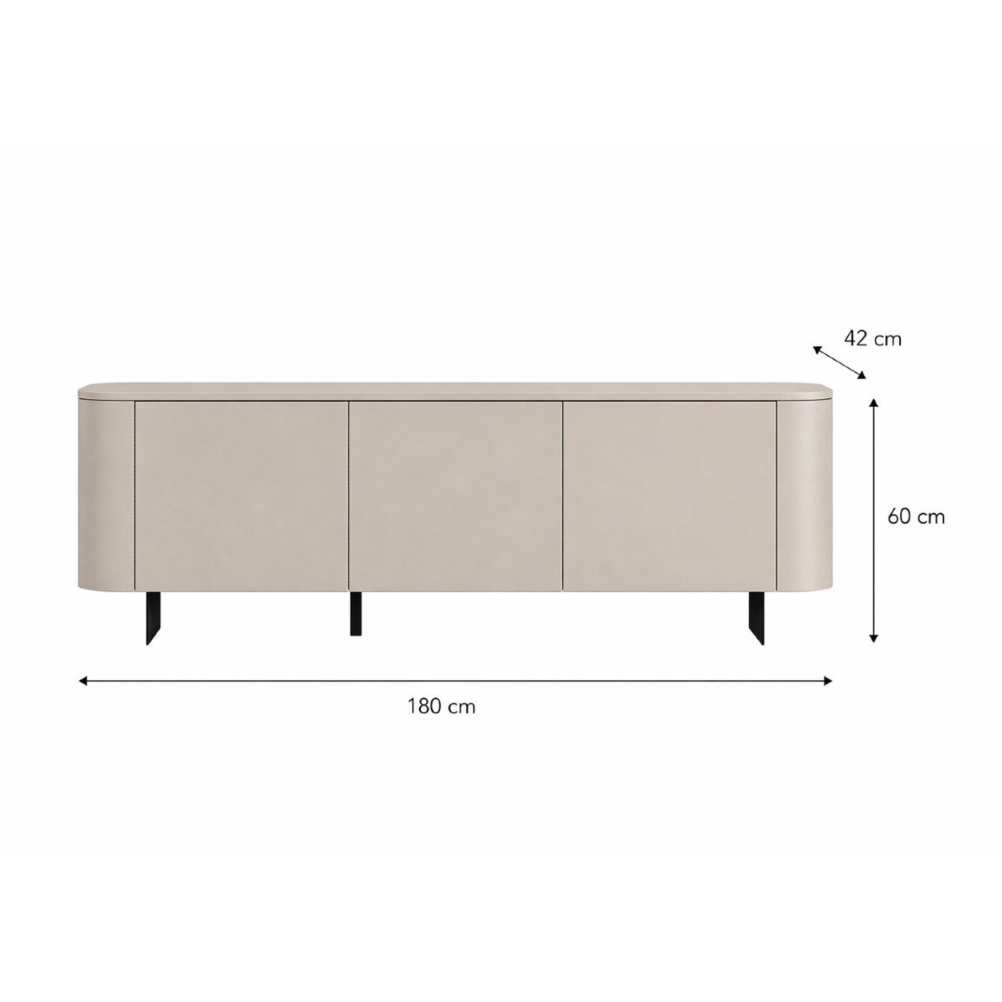 Voir la diapositive 6 : JLC KREATION Meuble tv moderne beige cachemire 180cm isabela