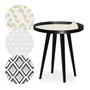 Voir la diapositive 1 : Paris Prix Table d'Appoint à Rebord 3 Covers  Scandinave  45cm Noir