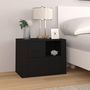 Voir la diapositive 1 : VIDAXL Table de chevet Noir 60x36x45 cm Bois d'ingenierie