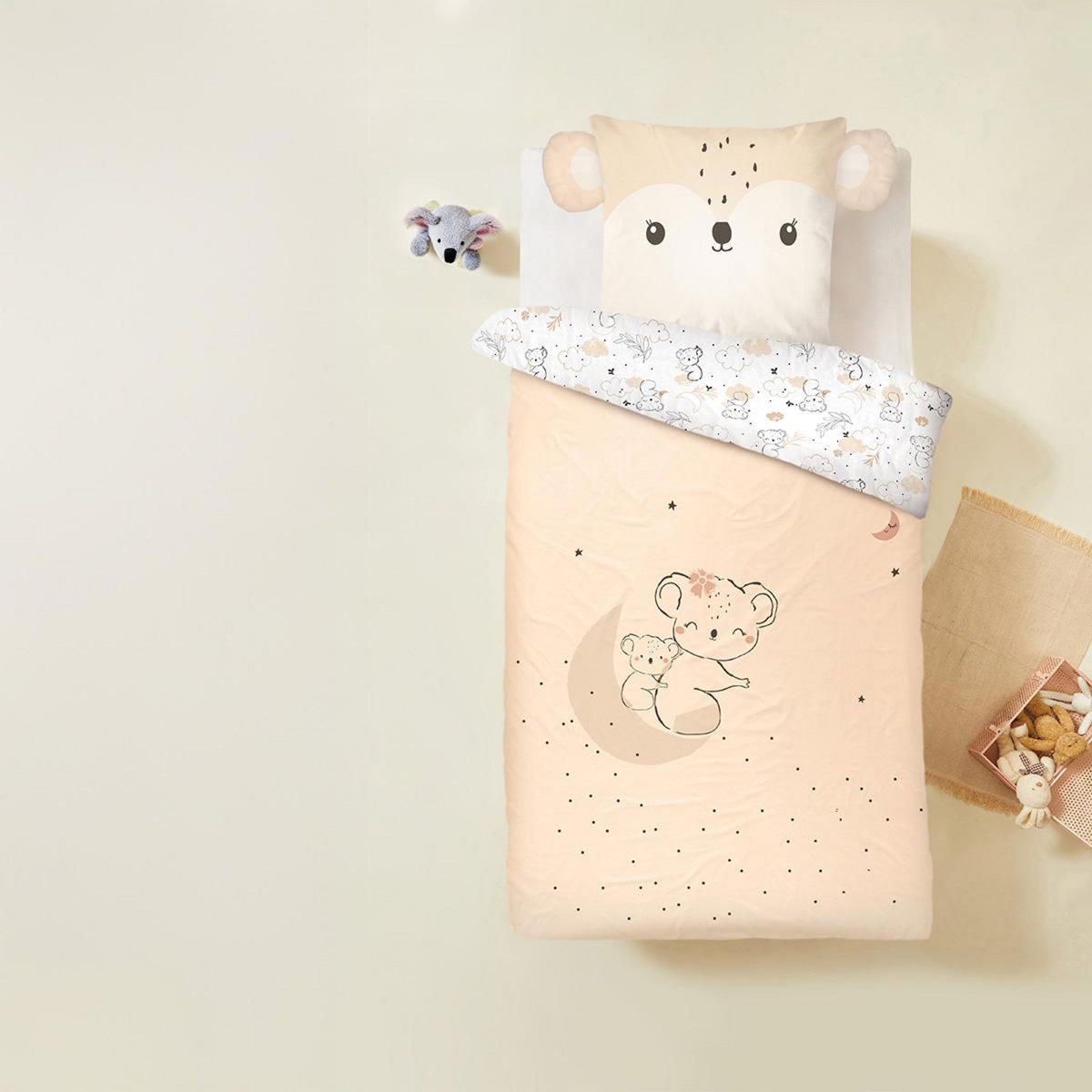 Petit Béguin Housse de couette enfant + taie d'oreiller Salsa