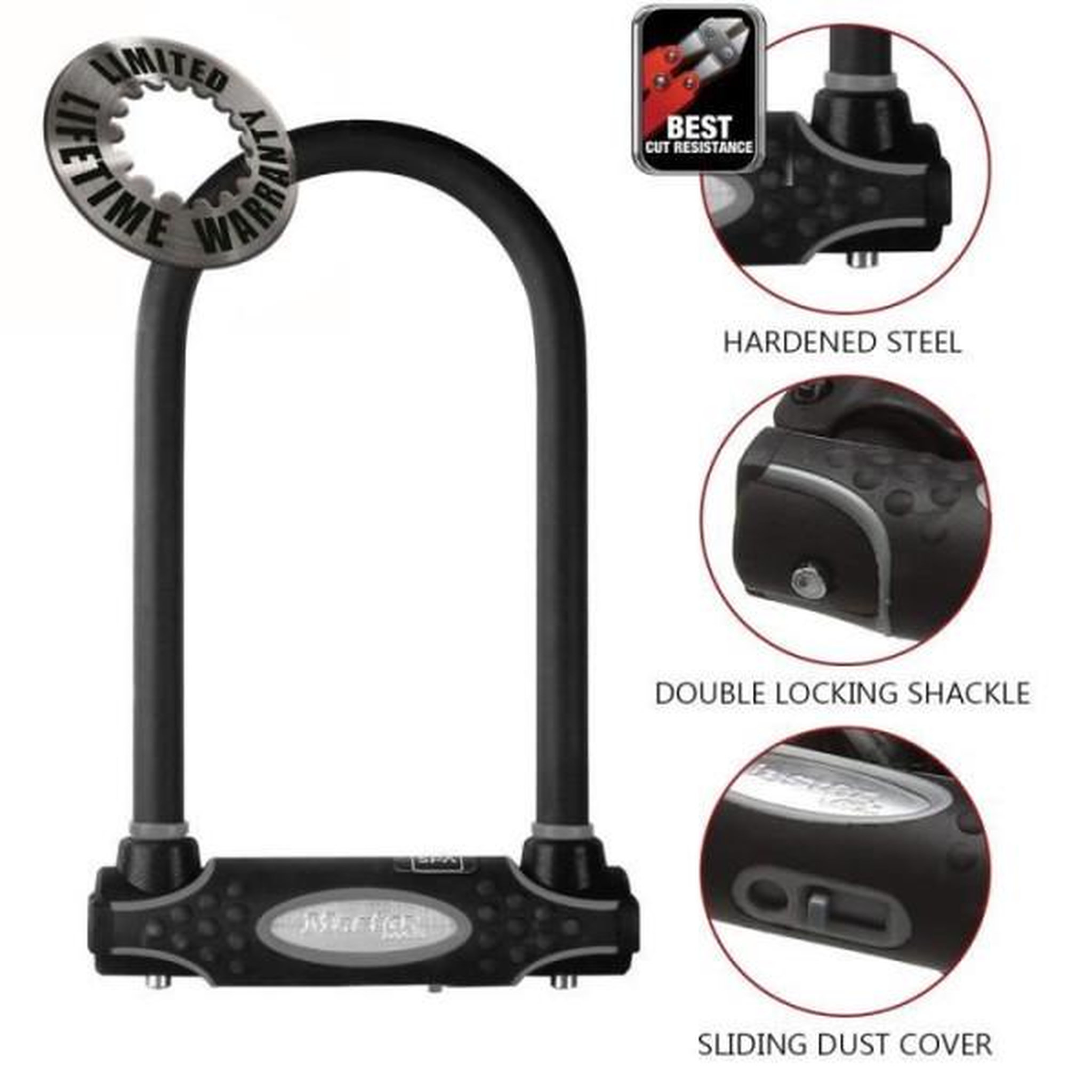 Voir la diapositive 6 : Master lock Master Lock Cadenas en U avec manille en acier 11 cm 8195EURDPRO