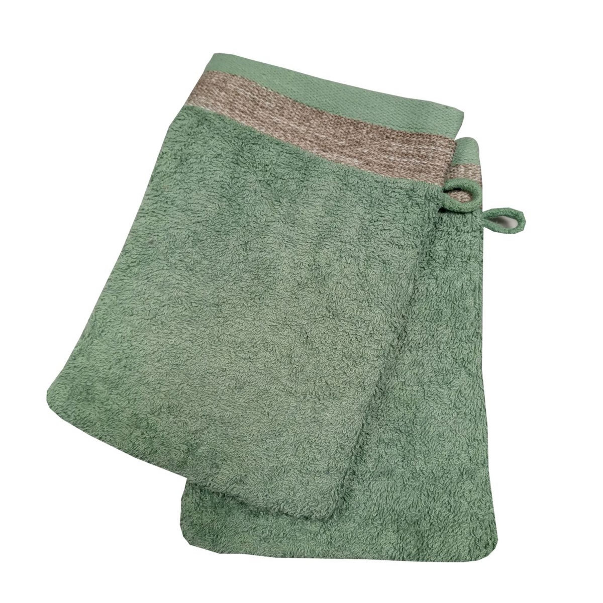 ACTUEL Lot 2 Gants de toilette fantaisies en coton 450gr/m²