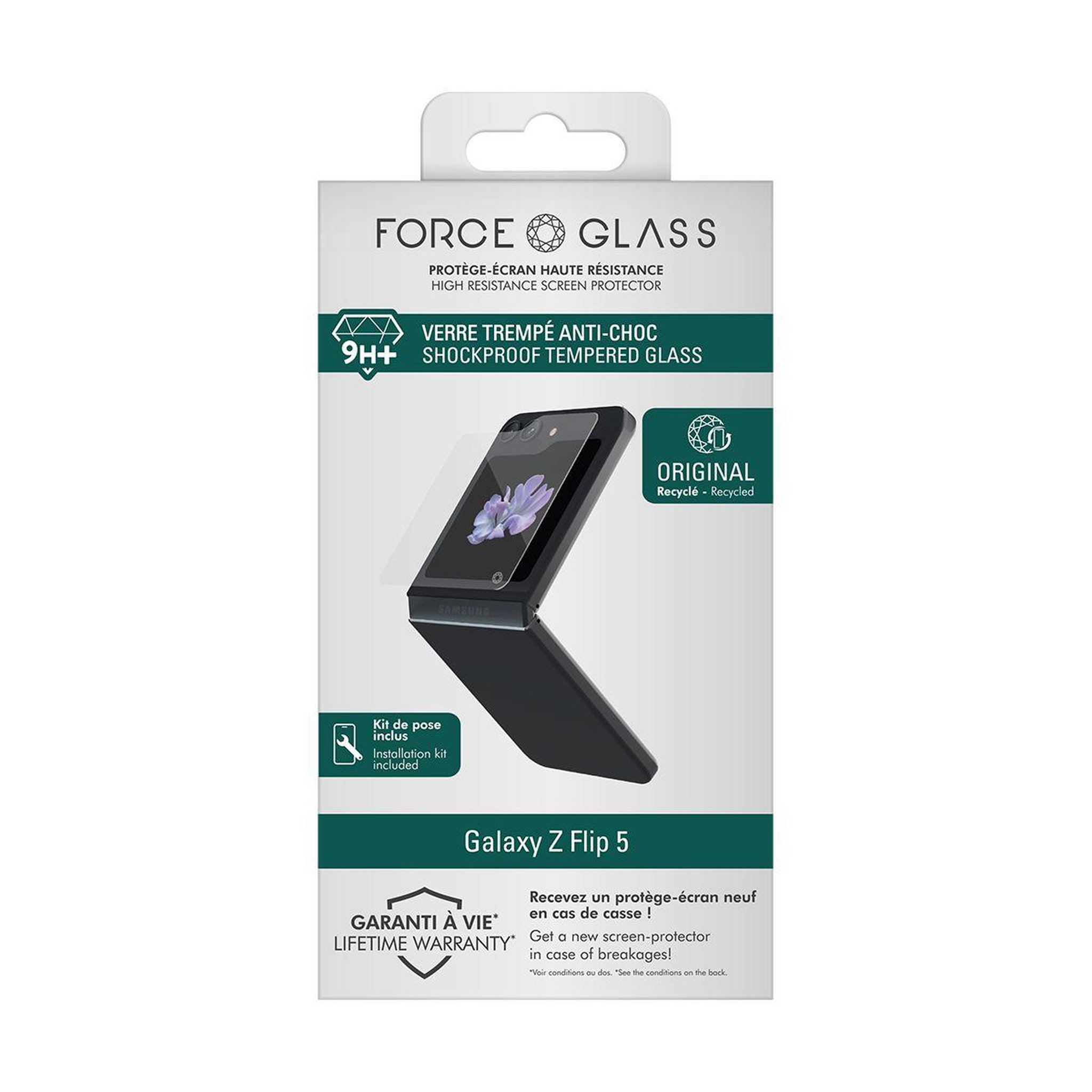 Voir la diapositive 5 : FORCE GLASS Protège écran Z Flip 5 Original