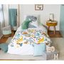Voir la diapositive 1 : COTE DECO Parure housse de couette enfant coton 57 fils JURASSIK
