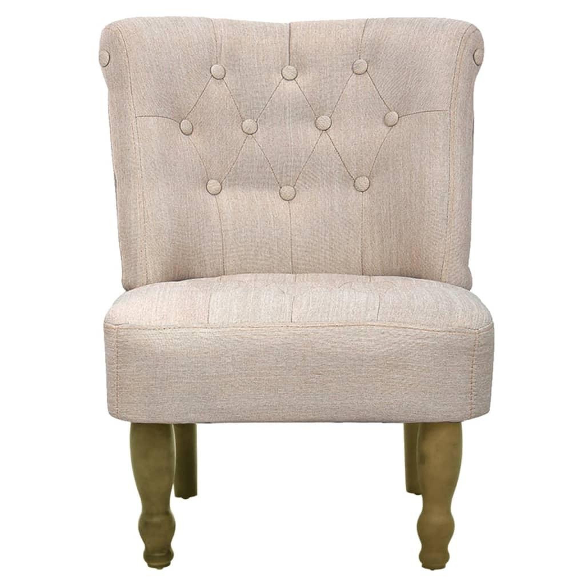 Voir la diapositive 4 : VIDAXL Chaises en style français lot de 2 creme tissu