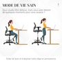 Voir la diapositive 5 : VINSETTO Chaise de bureau assise haute réglable accoudoirs réglables pivotante 360° tissu gris chiné