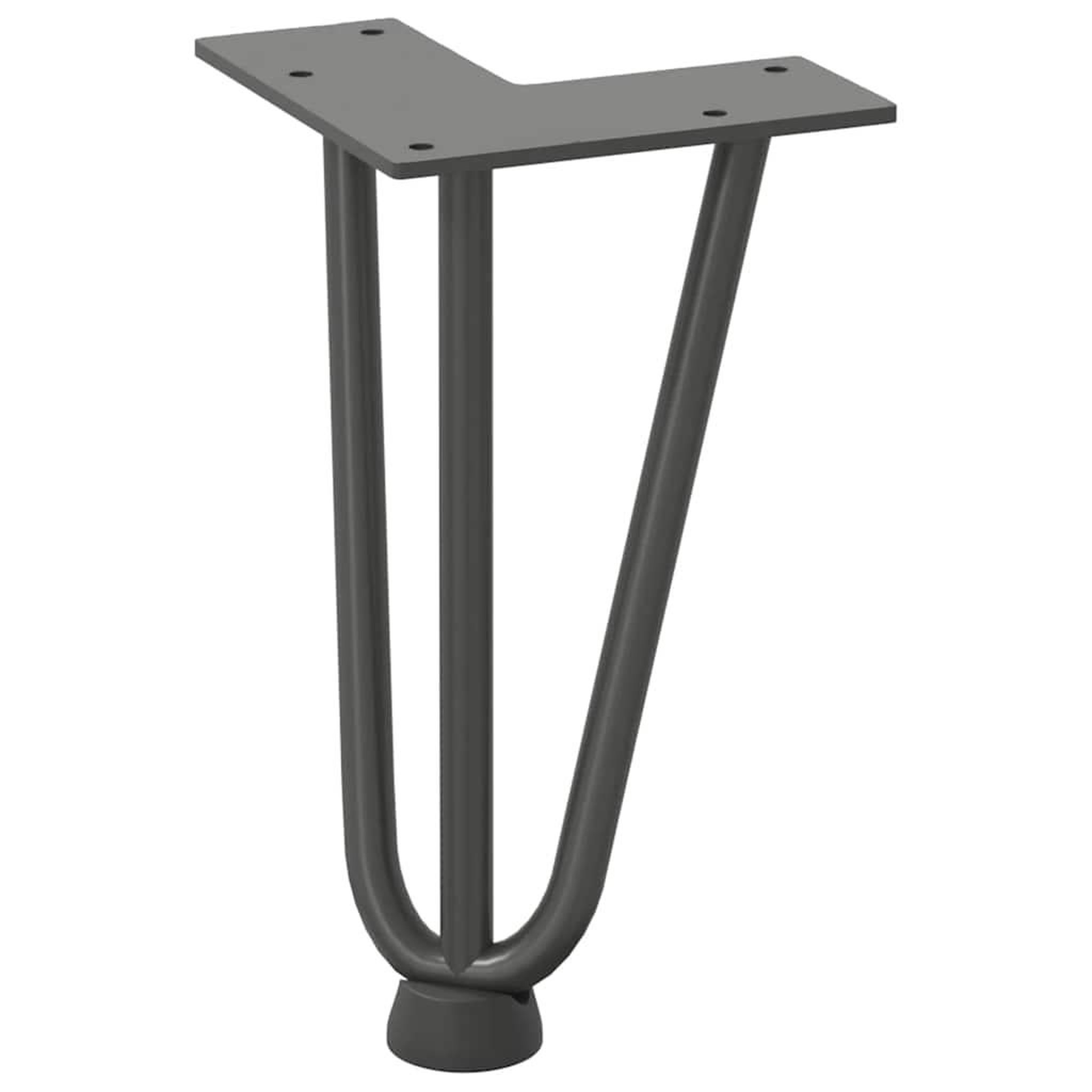 Voir la diapositive 4 : VIDAXL Pieds de table en forme d'epingle a cheveux 4 pcs anthracite