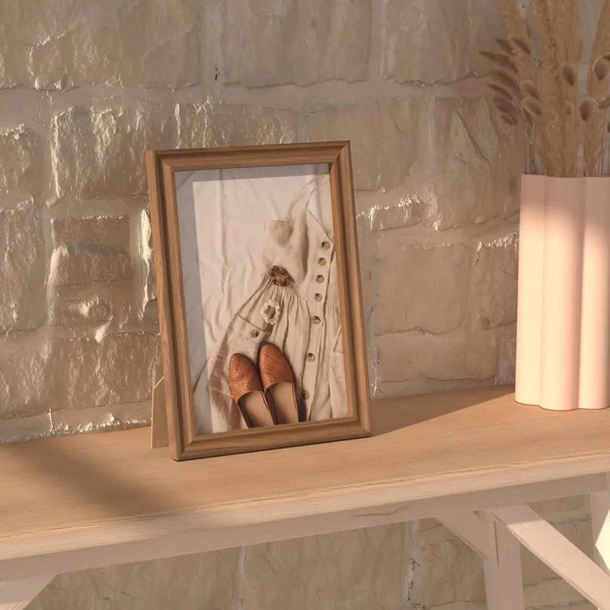 Voir la diapositive 4 : ATMOSPHERA Cadre photo en bois  mae  21x30cm marron