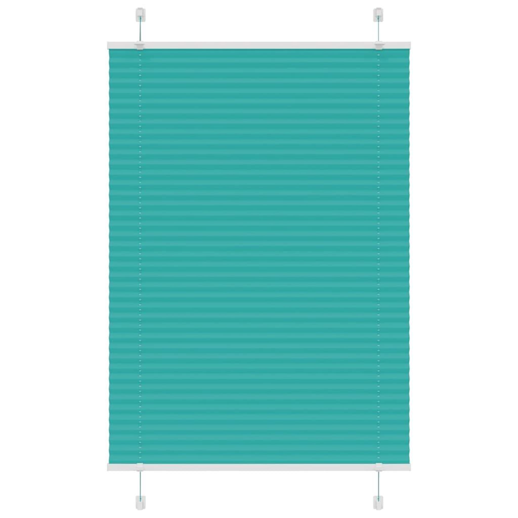 VIDAXL Store plisse vert petrole 100x100 cm largeur du tissu 99,4cm
