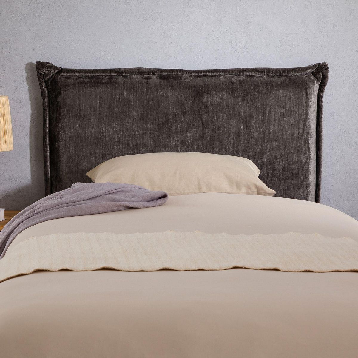 IDIMEX Tête de lit DELMO 90 sur pieds, en tissu