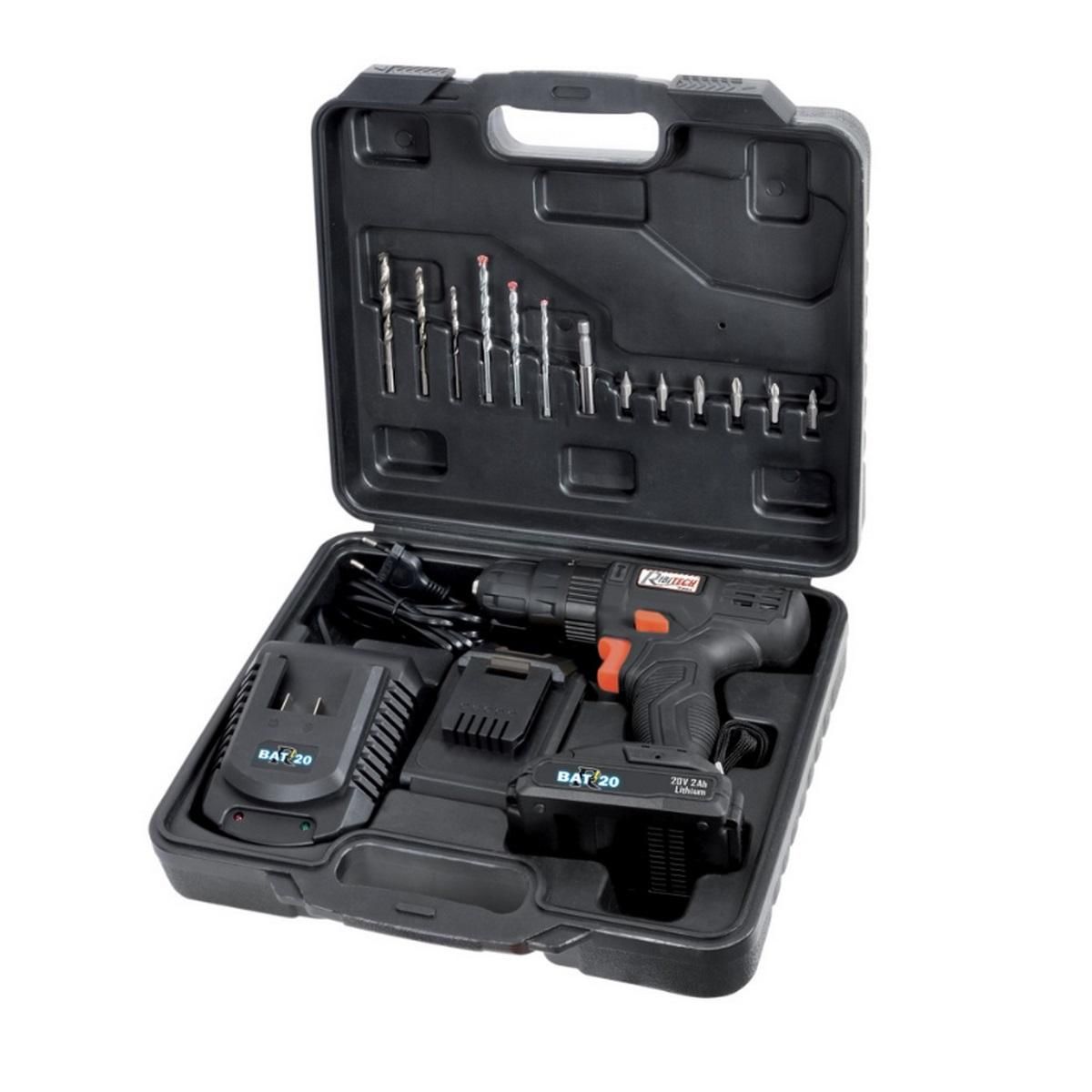 Ribimex Perceuse visseuse 20v noir - PRBAT20/P