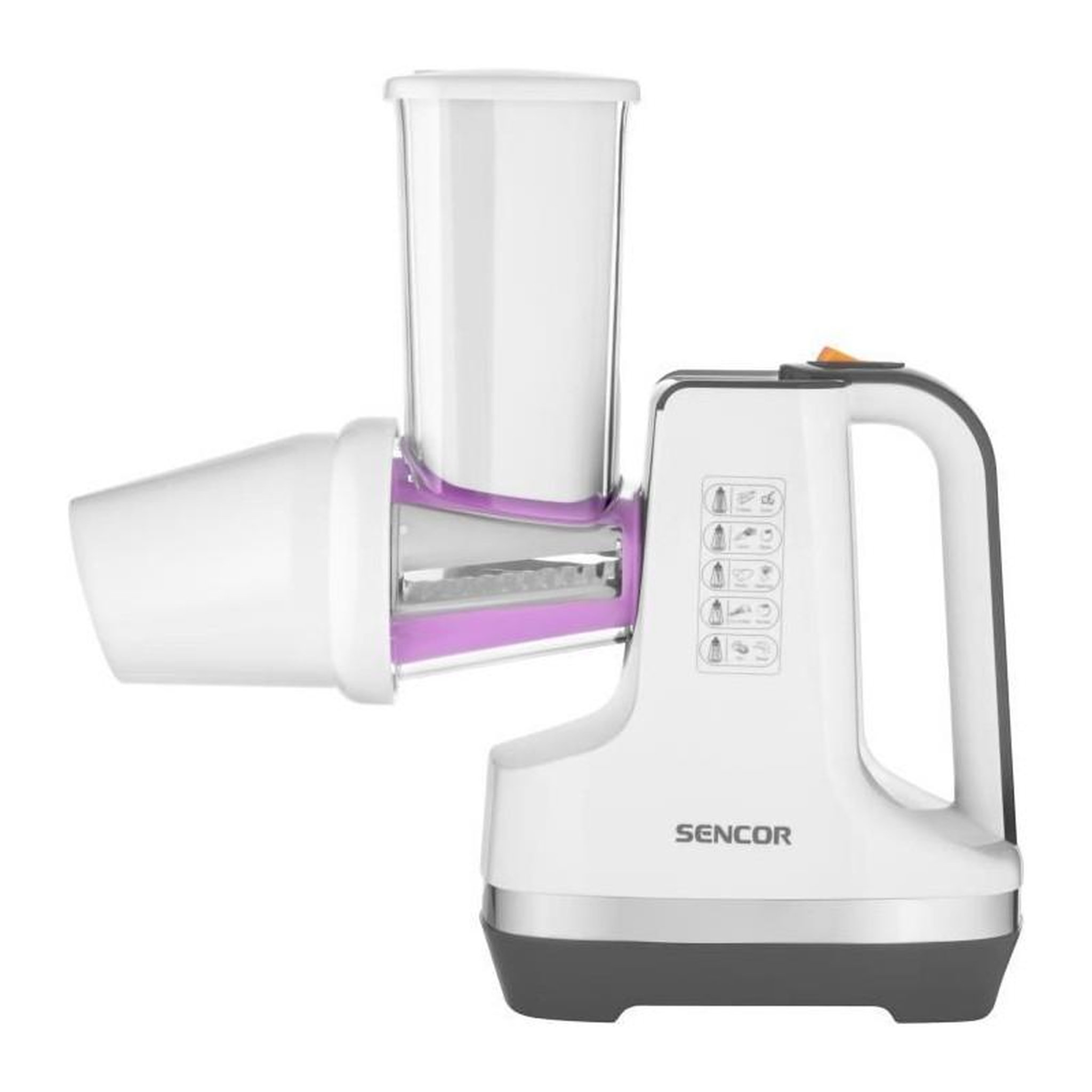 Voir la diapositive 6 : SENCO Trancheuse et râpe - SENCOR - SSG 4500WH - 150 W - Blanc