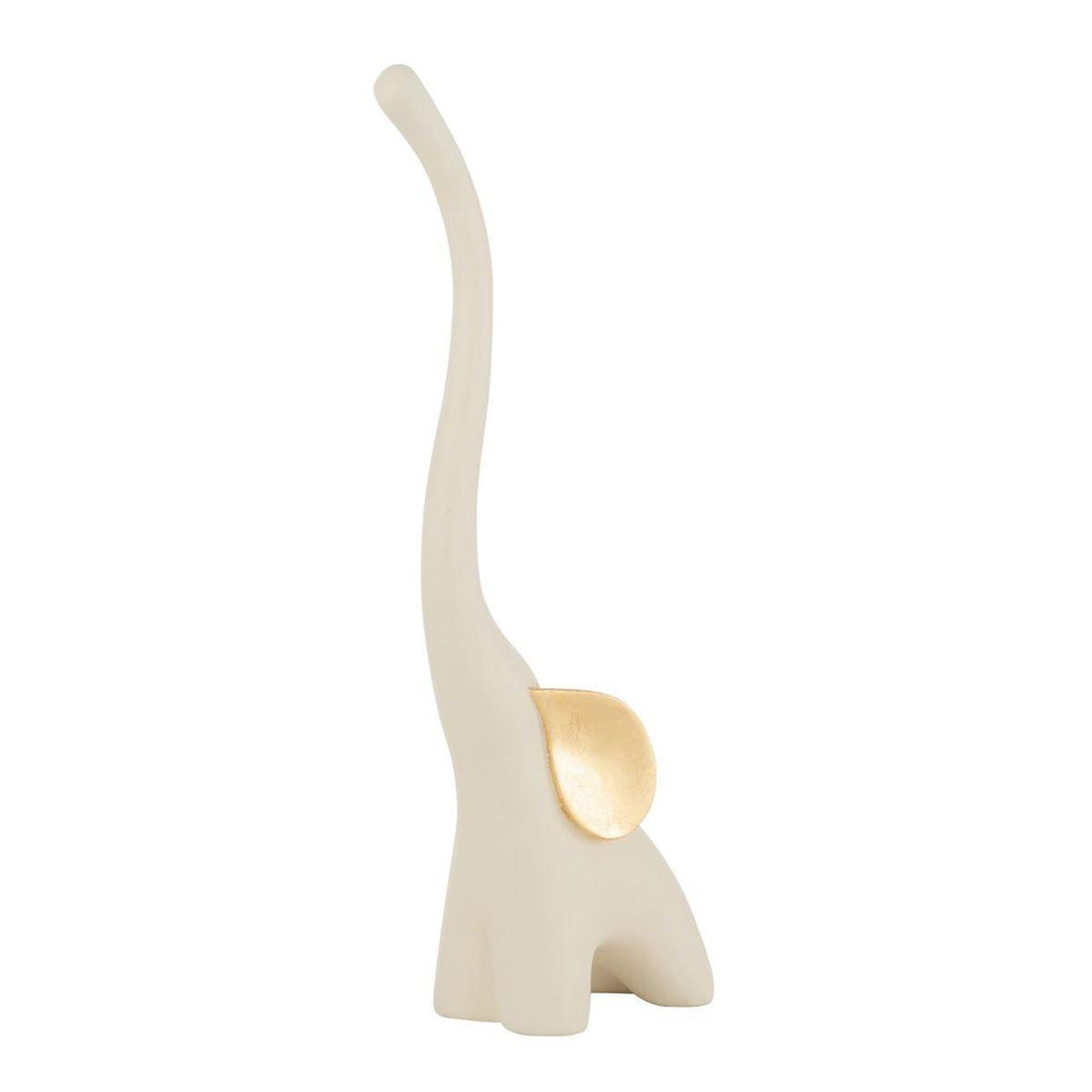 Voir la diapositive 1 : J-LINE Statuette déco  éléphant en résine  41cm crème