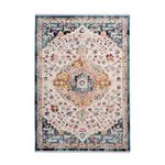 Paris Prix Tapis Oriental Effet Usé  Anouk  Blanc & Bleu. Coloris disponibles : Blanc